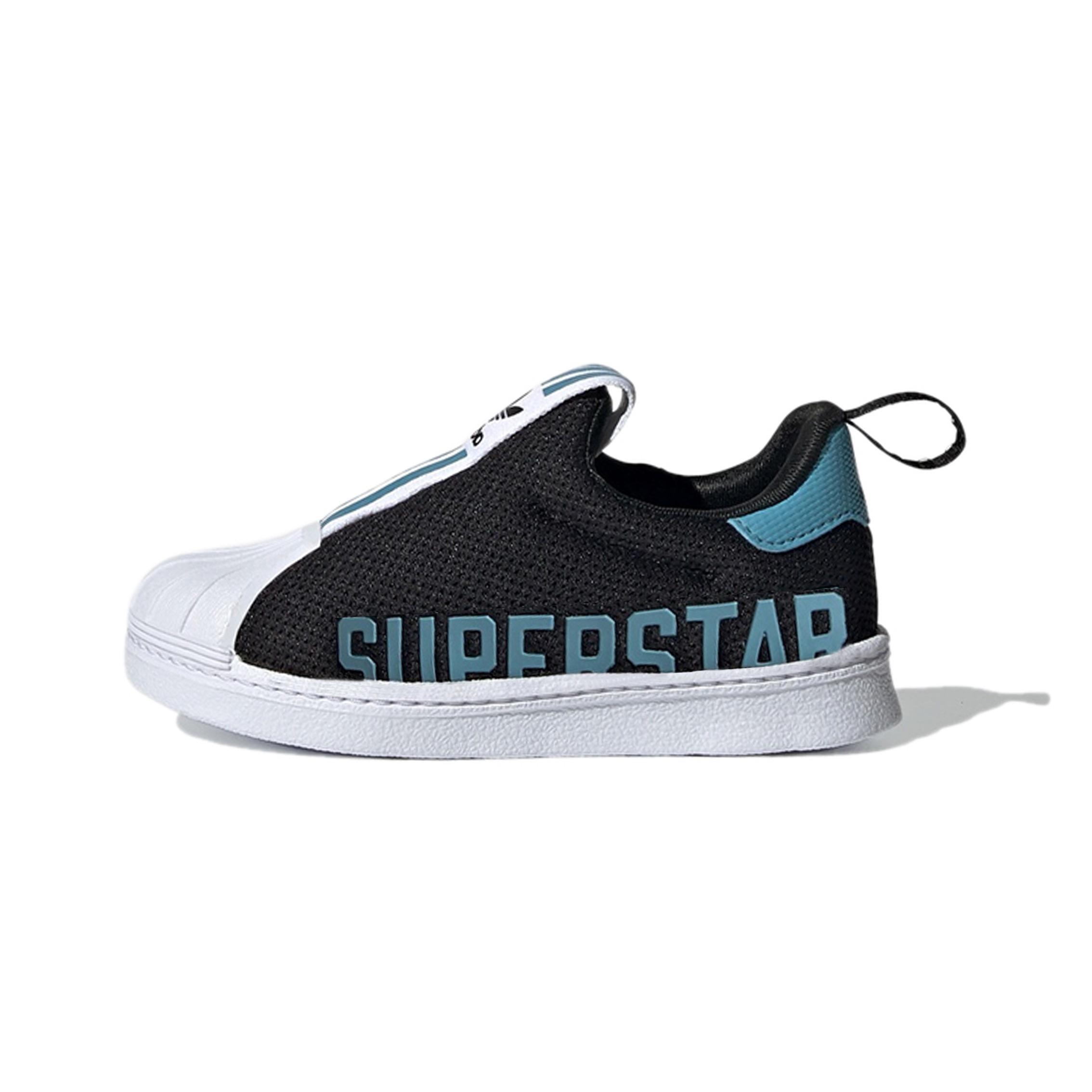

Adidas Originals Superstar 360 X Fabric Abrasion Resistant Breathable Low top Toddler Shoes Black Blue FX4918 22