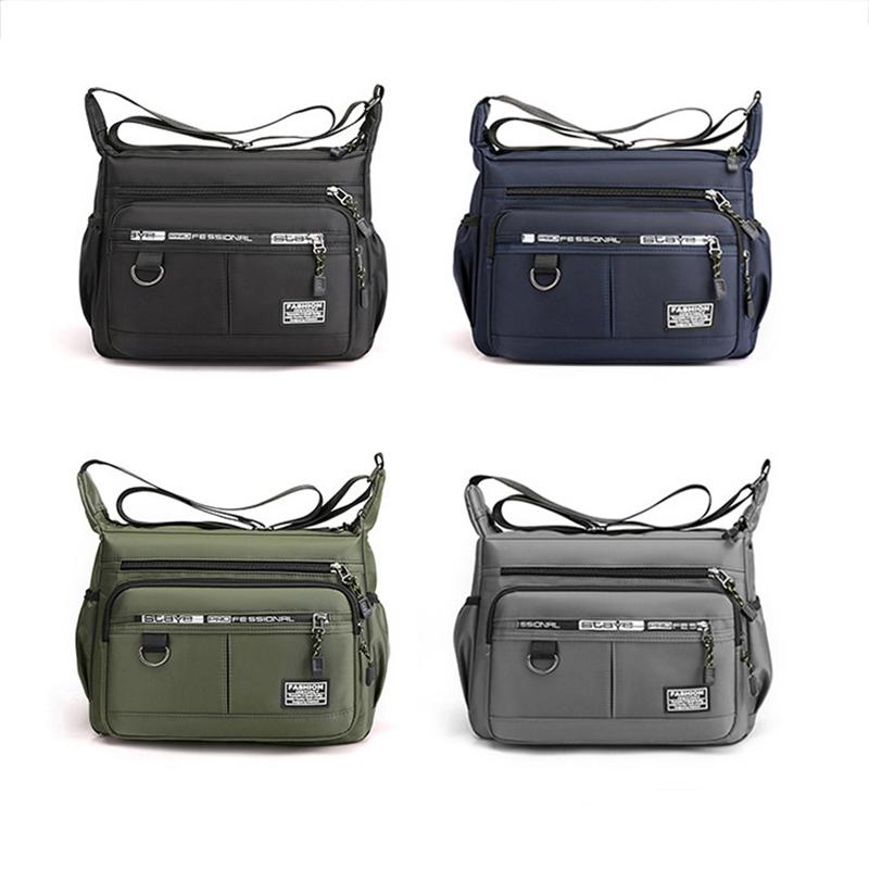 Men'S Messenger Bag Crossbody Shoulder Bags Men Small Sling Pack For Work Business Waterproof Oxford Packs Satchel Purse
