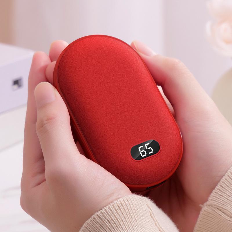 2-in-1 USB Rechargeable Hand Warmer & Charger with Digital Display