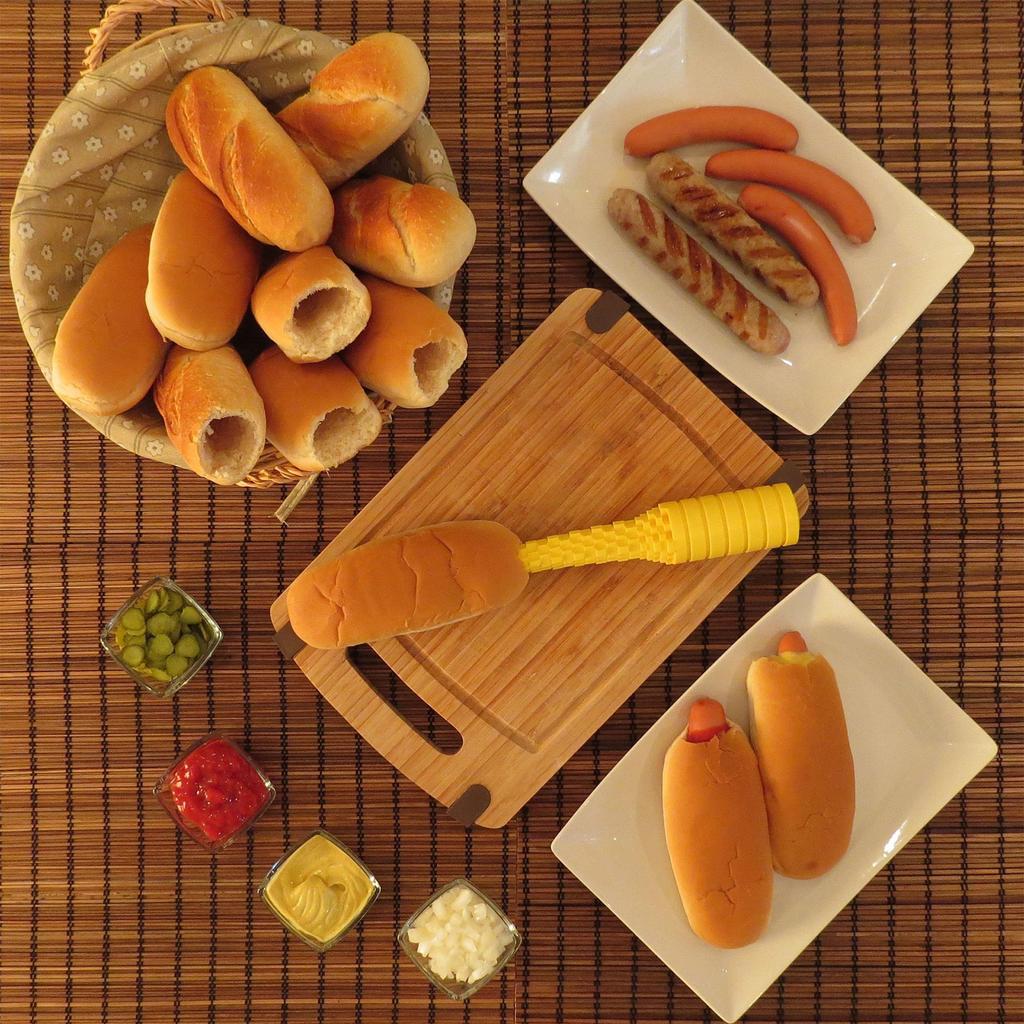 Burghiu pentru chifle de hot dog Burghiu pentru grătar și BBQ Instrument pentru hot dog Articole de copt Sigur pentru mașina de spălat vase Anti-alunecare Gadgeturi de copt