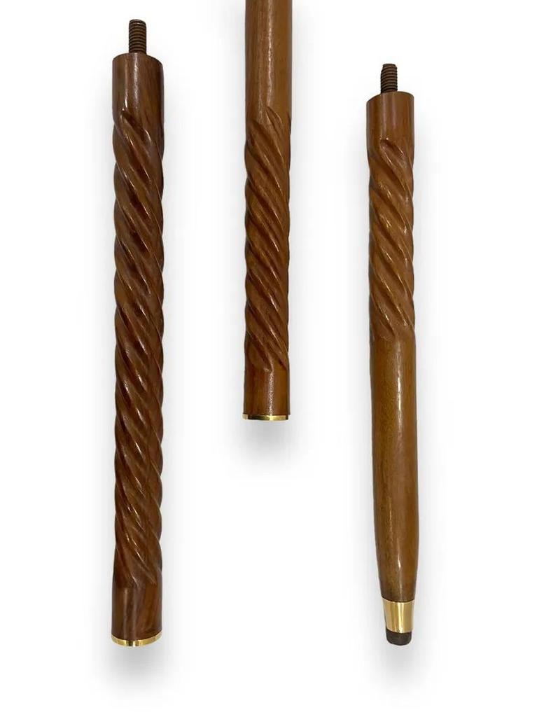 Vintage Brass Bird Cane Handle: Engraved Walking Stick Topper Artisan walking stick