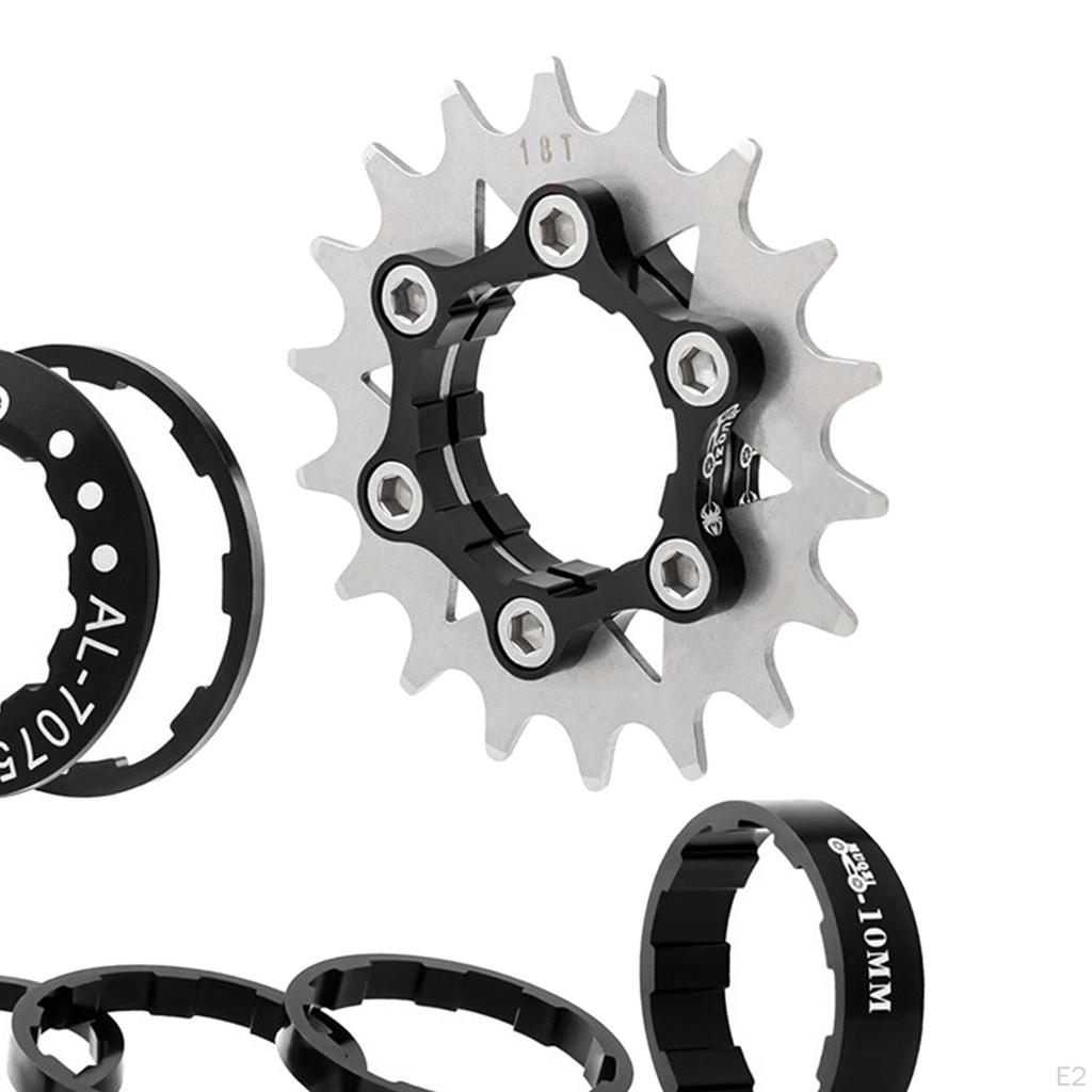 18 Set Aluminum Alloy Sprocket Adapter, Freewheel Component, Hub Refit Parts