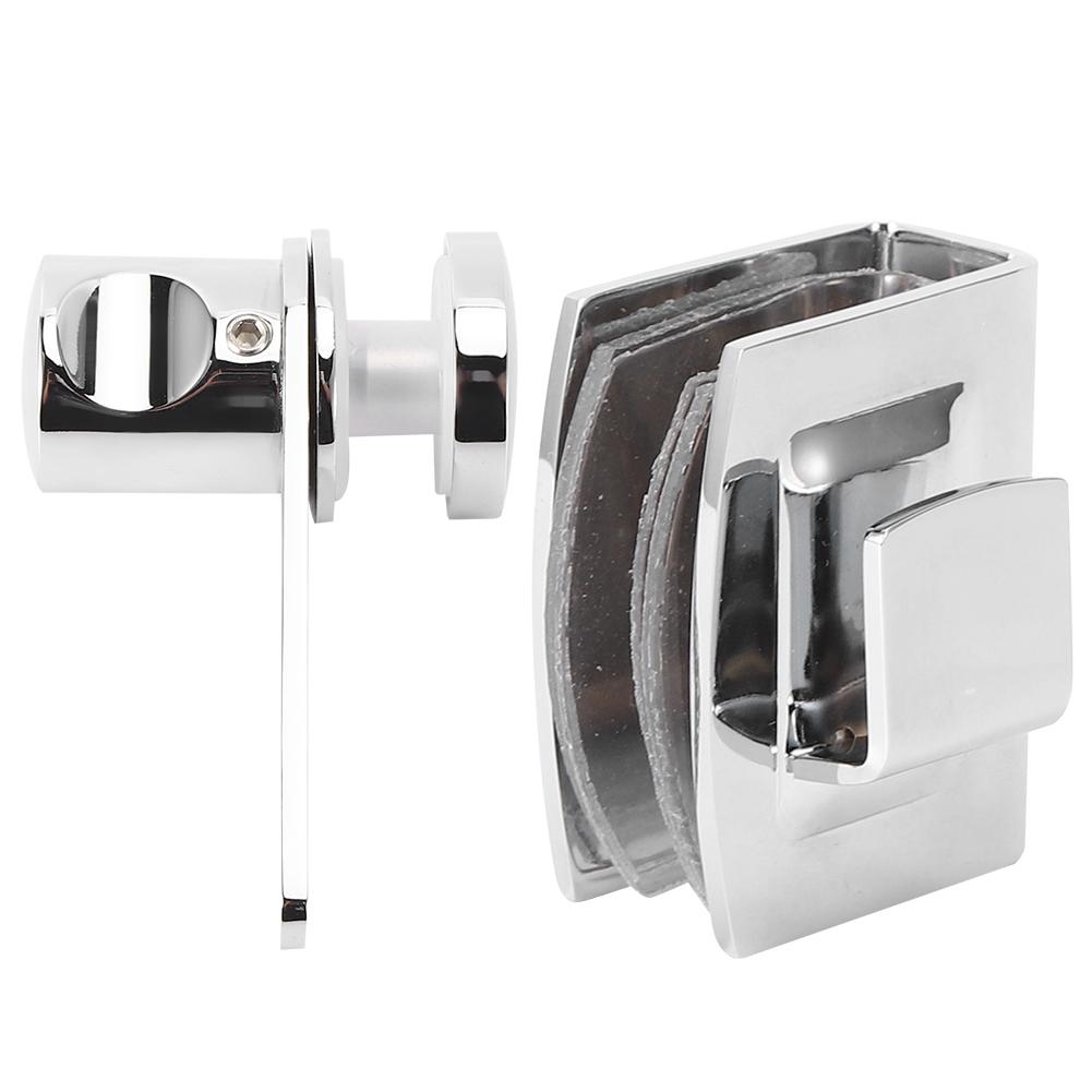 Household Bathroom Shower Room Glass Door Latch Bolts Lock Gate Hardware Accessory