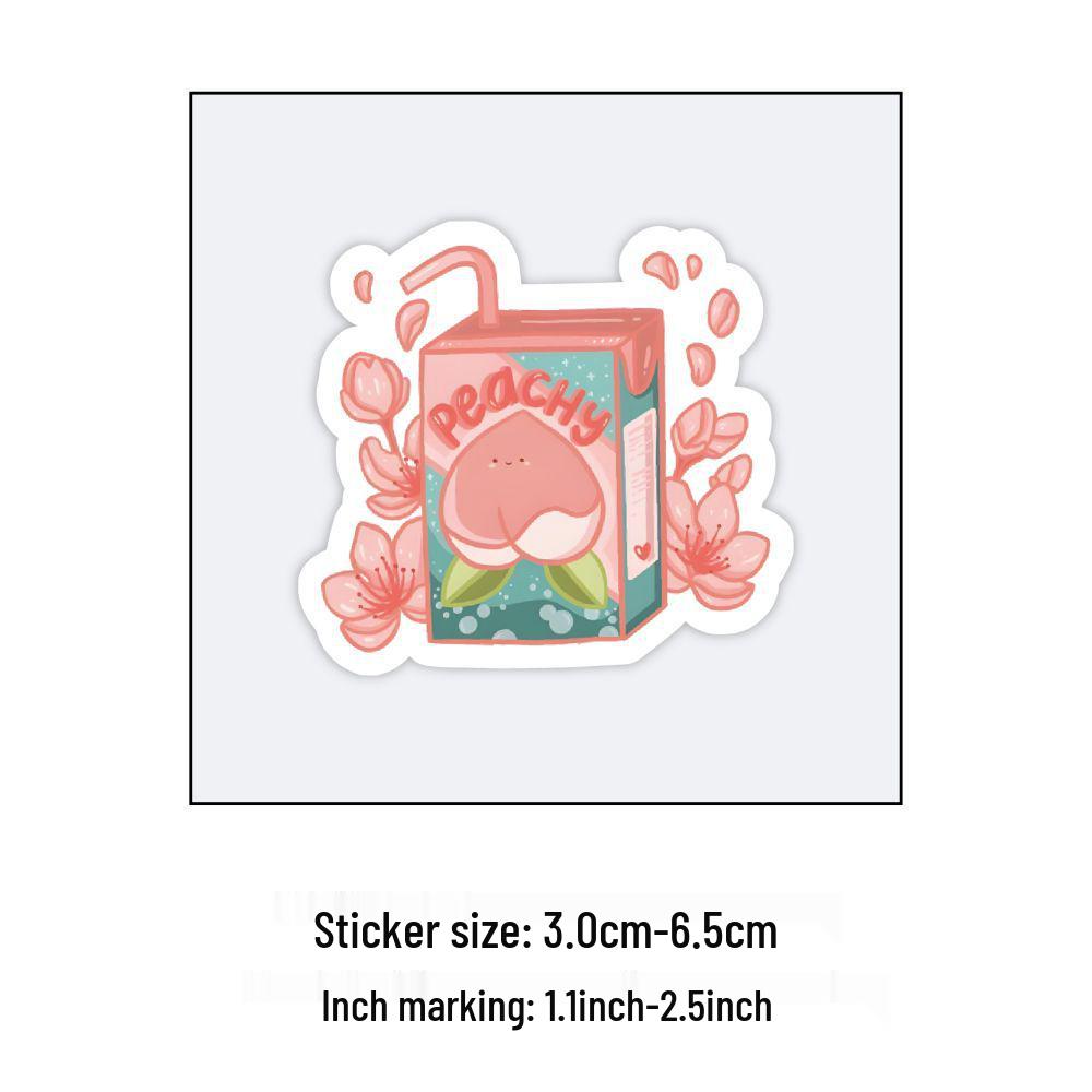 60-teiliges wasserfestes Food-Graffiti-Sticker-Set zur kreativen Dekoration