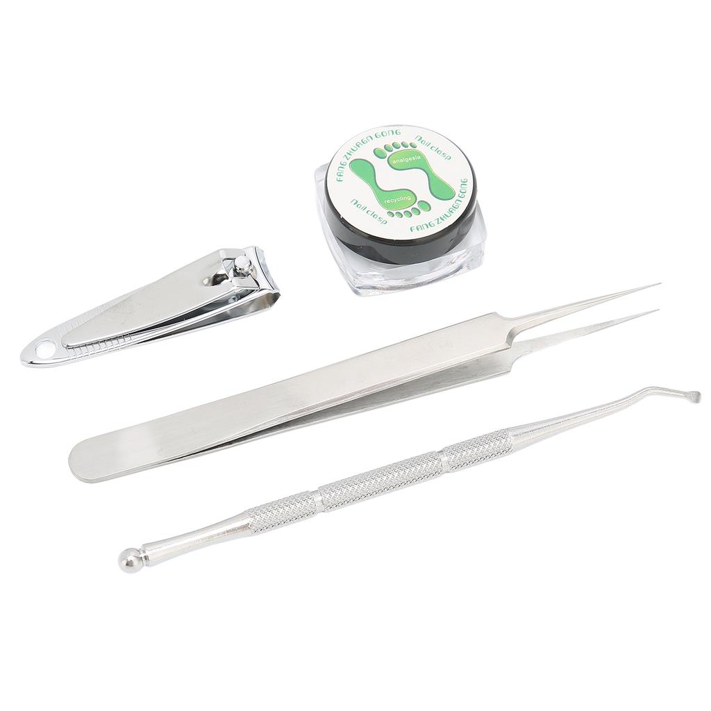 Ingrown Toe Nail Correction Pad Nail Clipper Ingrown Toenail Lifter Tweezers Pedicure Tools(12pcs