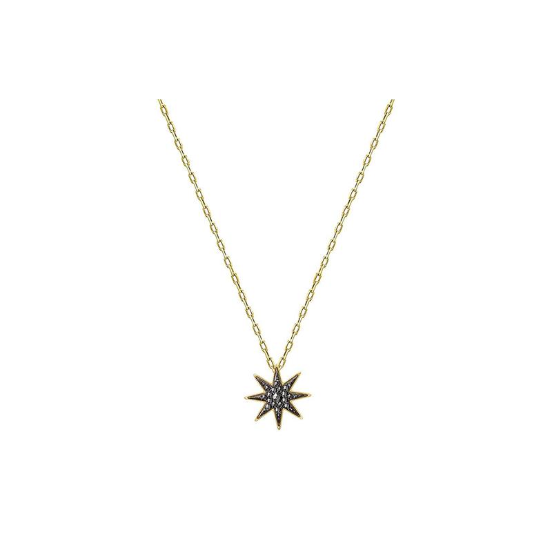 Swarovski Fashionable Firework Star Simple Style Gold Plated, Artificial Crystal Necklace Women s Style 5218397