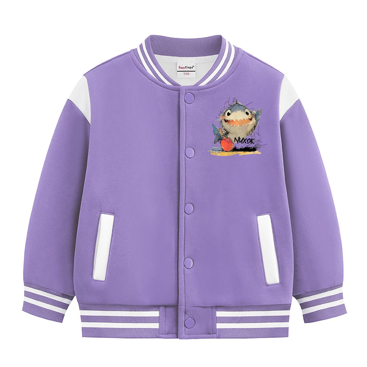 

Boys Autumn 2026 Thickened Baseball Jacket - Medium/Large Size, Plus Velvet, Trendy & Versatile for Fall/Winter 90cm (Height 80-90cm)