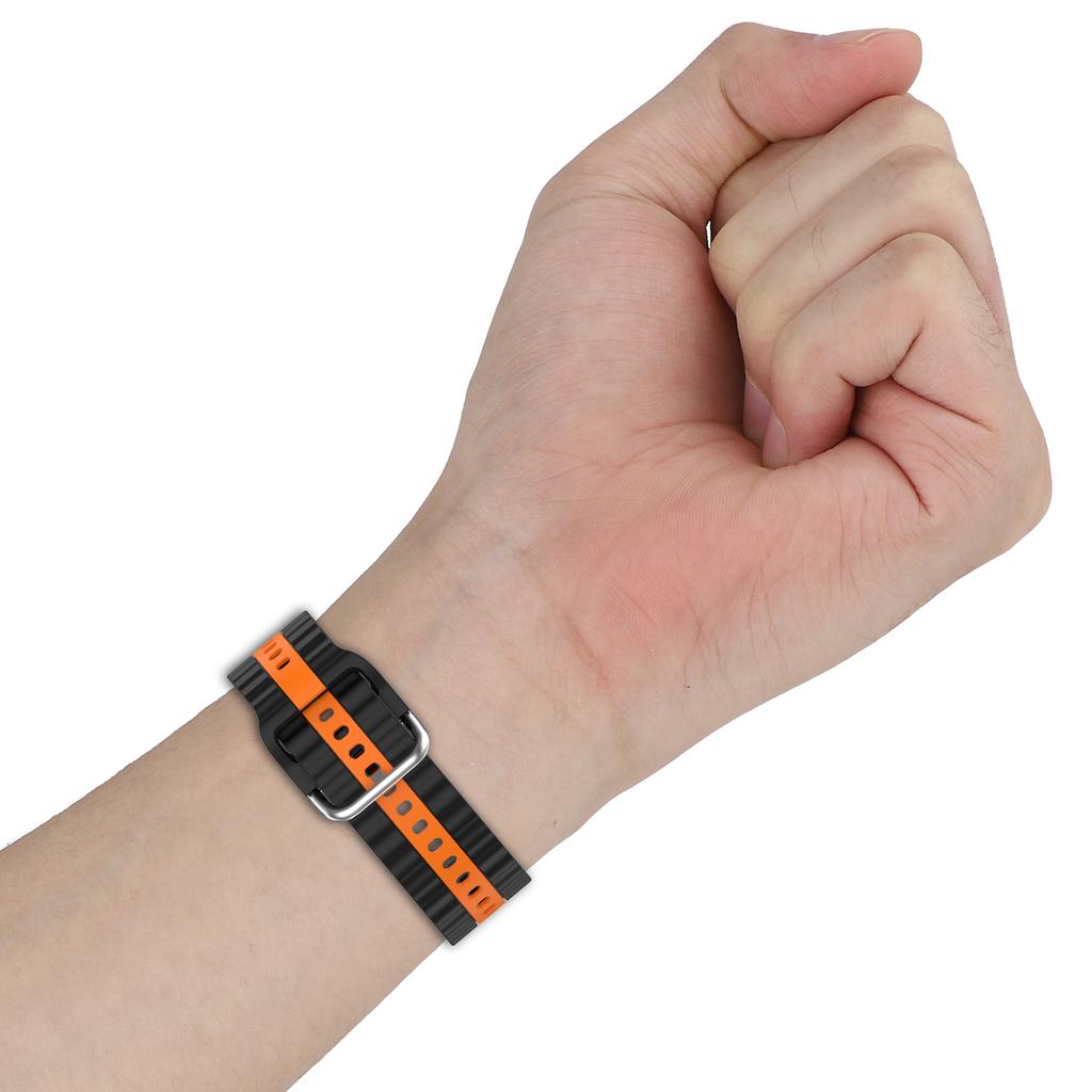 Two-tone Silicone Strap for Samsung Galaxy Watch 8 44mm 40mm Original Bracelet Belt Correa for Galaxy Watch 8 Classic 46mm Band
