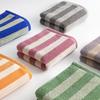 Battilo Plaid Cotton Bath Towels Set Soft Absorbent Daily Cleansing Face Hand Towel Set Patterned Lightweight Towel For Bathroom