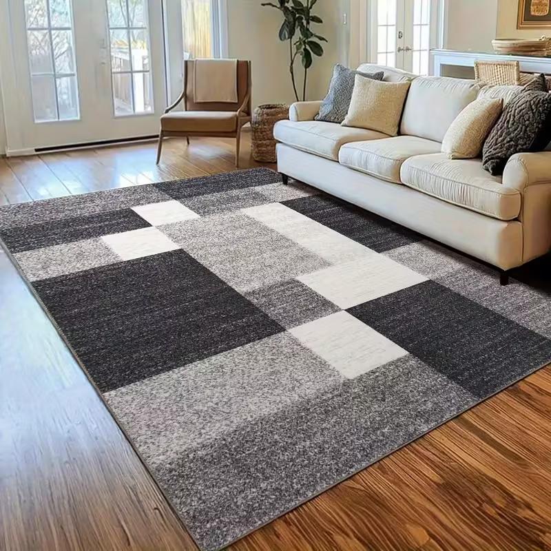 Modern Geometric Living Room Carpet, Simple Sofa Coffee Table Pad, Bedroom Closet Large Area Carpet, Home Decoration