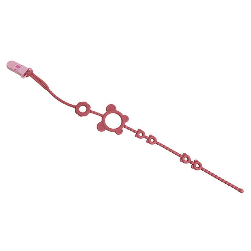 Silicone Teether Pacifier Strap Baby Dummy Clip Soother Chain Pacifier Strap Teether Toy Newborns Pacifier Chain Clip