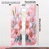 2pcs   2D flat printing Party Curtain Pink Lily Versatile Polyester Fabric  Without Electricity Family Party Decoration for