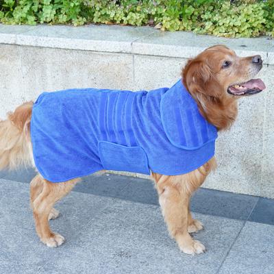Tunique de bain absorbante pour animaux de compagnie serviette microfibre corgi golden retriever vêtements de bain pour chien