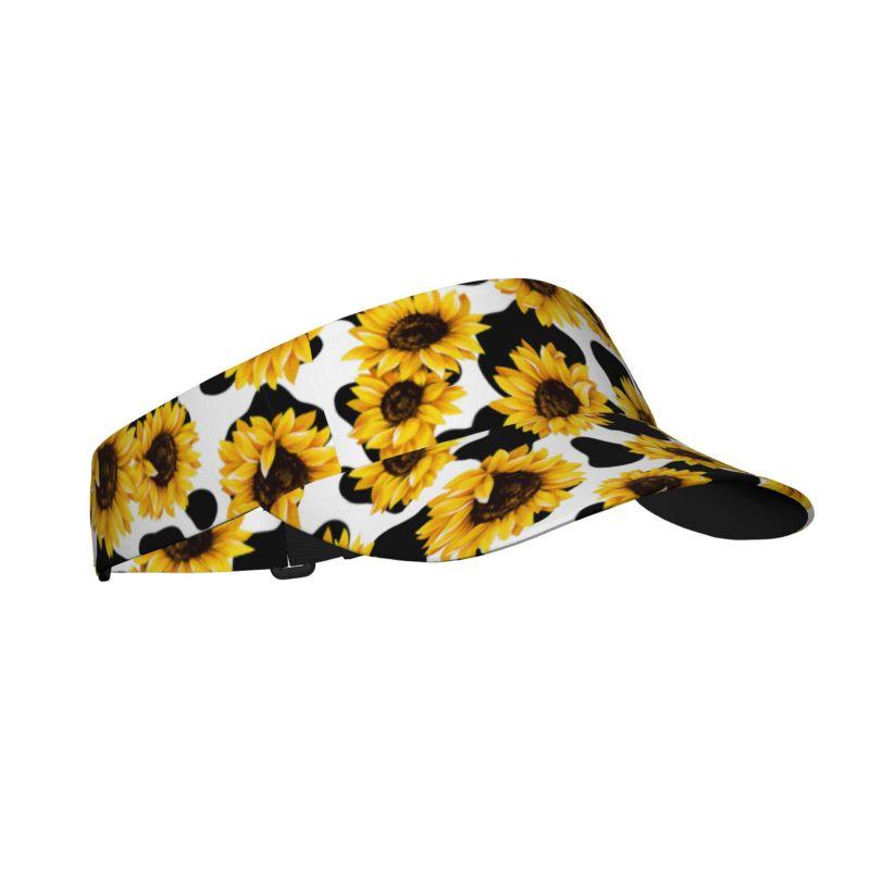 Sunflower Leopard Cheetah Sun Visor Hats for Women Men Empty Top Baseball Cap for Sports Golf Tennis Running Hiking Camping