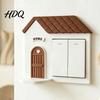 Figure Display Stand 3D Printed House Switch Decoration Light Frame with Decoration Shelf Wall Cover Plate for Home Office Living Room