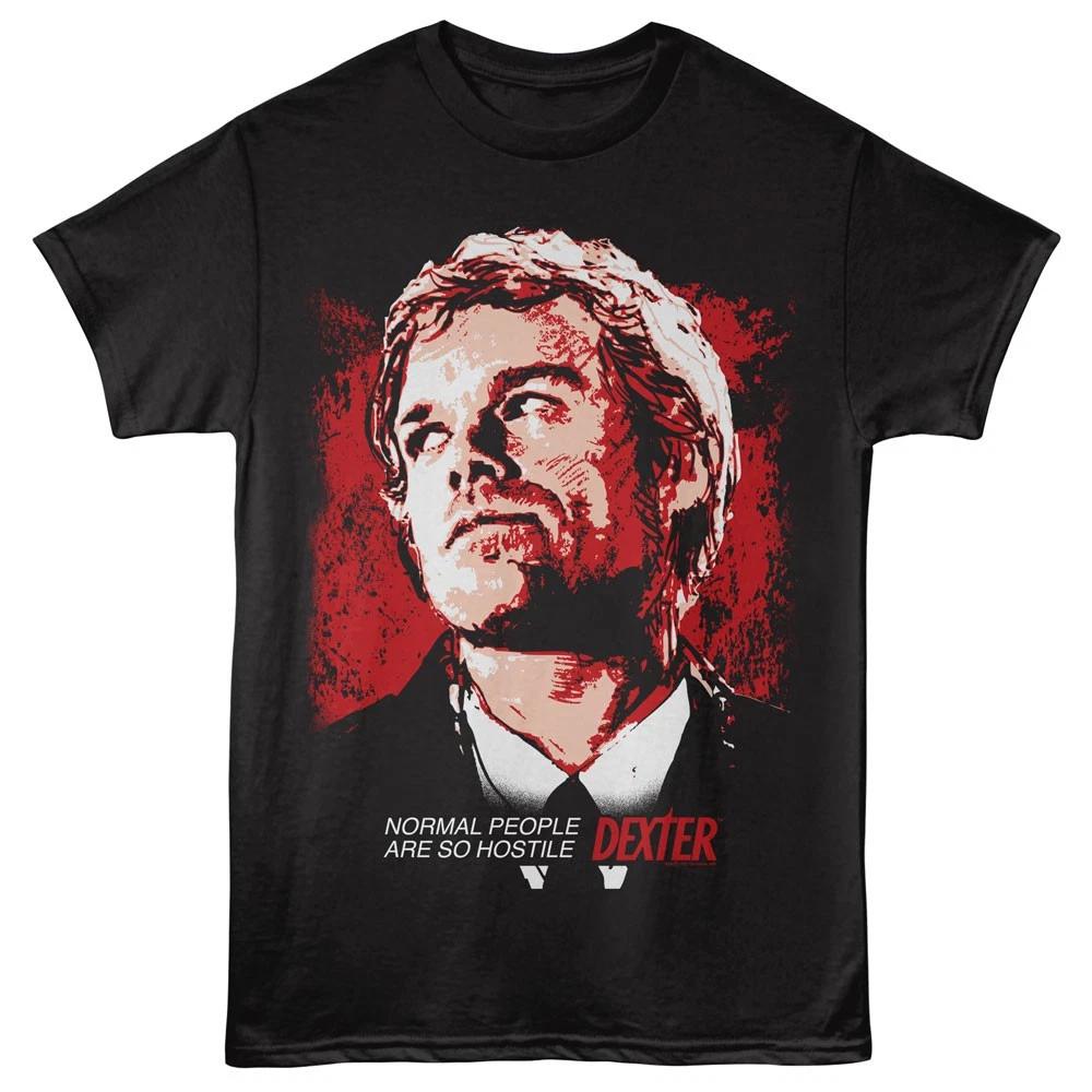 Dexter Crime Drama TV Show Normal People Are So Hostile Men s T shirt L
