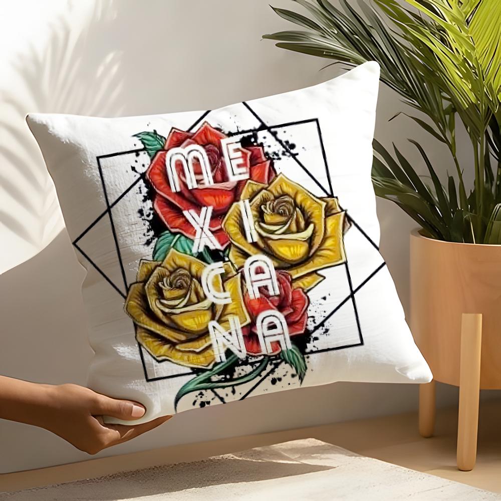 MMexicana Aesthetics and Art Pillow Case Linen Cushion Covers For Decorative Sofa Home Pillows Case Car Chair Pillows Cases