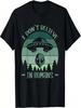 Retro Green Alien Head & Ufo - I Dont`T Believe In Humans T-Shirt