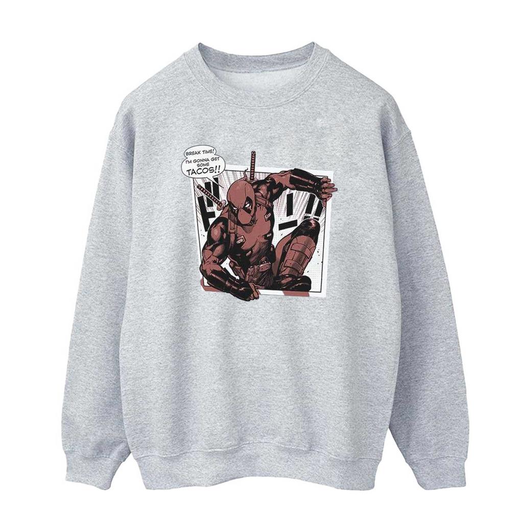 Marvel Womens/Ladies Deadpool Breaktime Tacos Sweatshirt