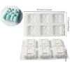 Cloud Silicone Mold for Baking Mousse Cake Dessert Pastry Ice Cream Pudding Jelly Cake Decoration Mold Cloud Shape 6-Cavity белый