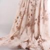 New Ink Print Floral Dress Fabric French Loose Halter Slimming Chinese Style Bubble Skirt Fabric Sewing for Clothes Dresses