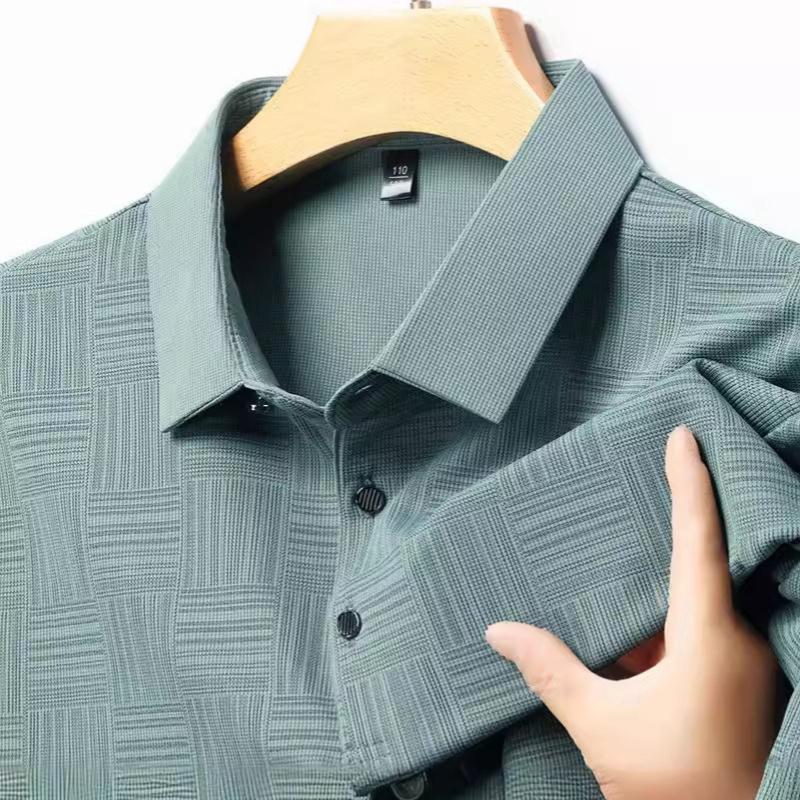 Summer Men's Checked Shirts, Fashionable and Comfortable Short-sleeved T-shirts, Casual Tops