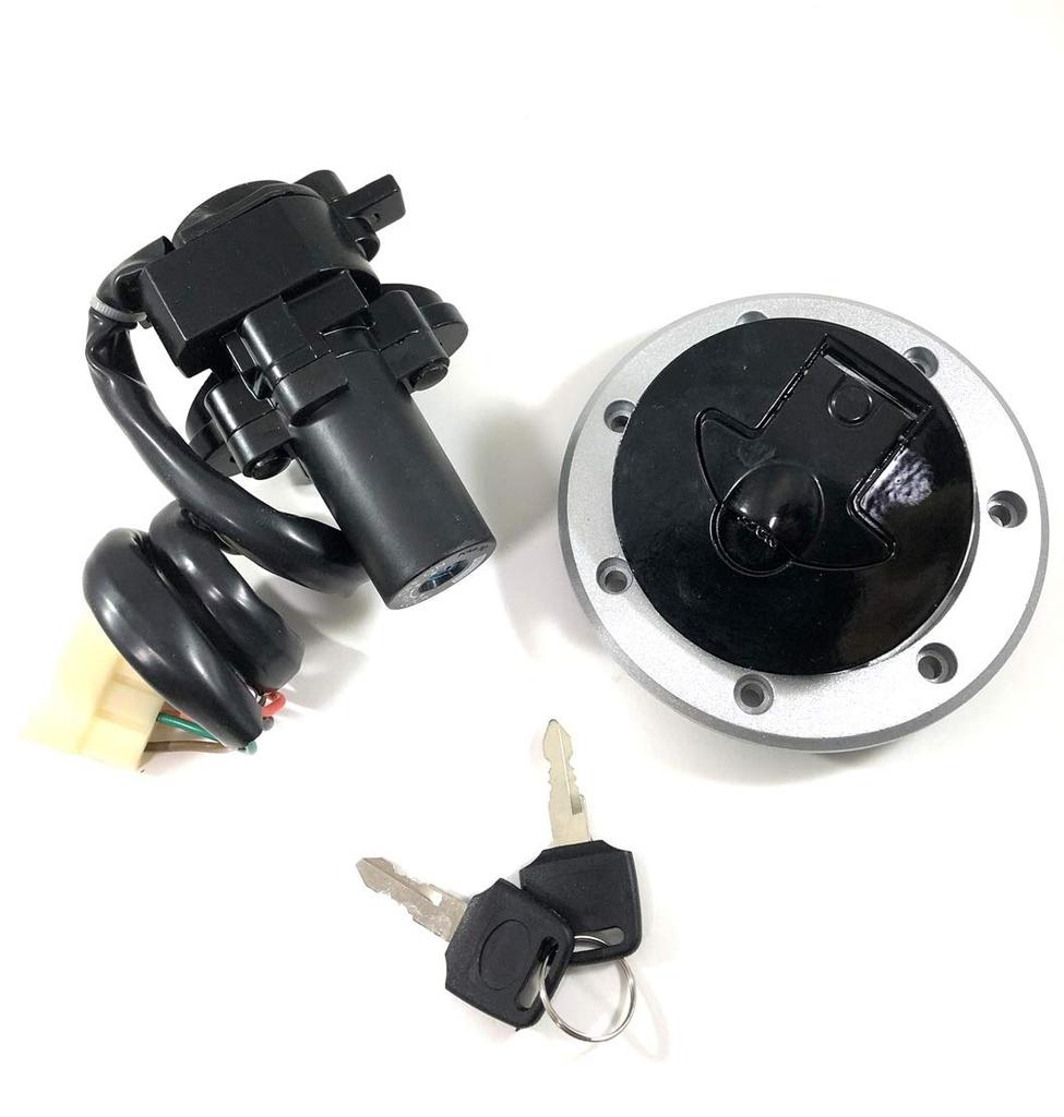 Kawasaki Tank Cap, Gasoline, Fuel Cap, 2 Keys, Cylinder Set, Plating, Black, General
