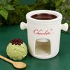 Chocolate Melting Cup Multifunctional Stylish Ceramic Fondue Mug with Fork for Ice Cream Cheese