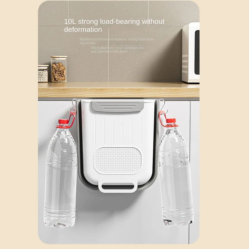 Hanging Foldable Trash Can Space-saving Toilet Storage Bucket Wall Mount Trash Bin Kitchen