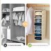 Cotton Closet Organizer Bag, Multi-Layer Hanging Wardrobe Storage, Washable Foldable 3D Storage, Home Layered Space Saver
