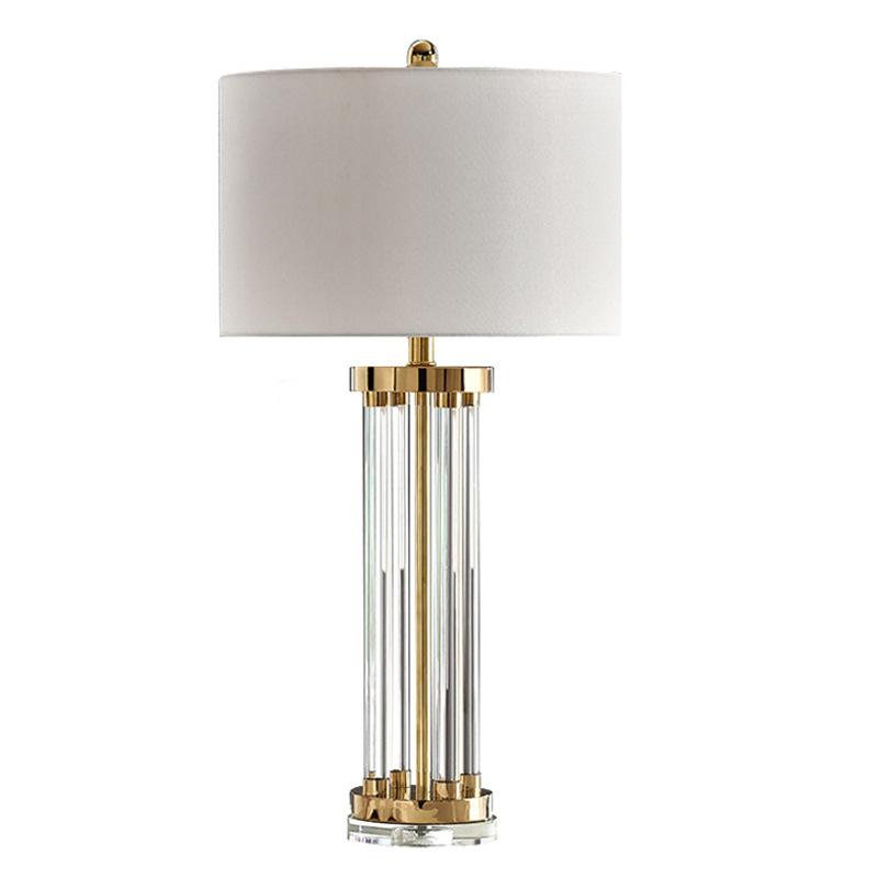 38x76cm Post Modern Golden Simple Crystal Large Table Lamps for Living Room Model House Villa Bedroom Bedside Lamp