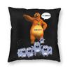 Happy Grizzy And The Lemmings Cushion Cover Sofa Home Decor Cartoon Lemmings Bear Square Throw Pillow Cover 45x45cm