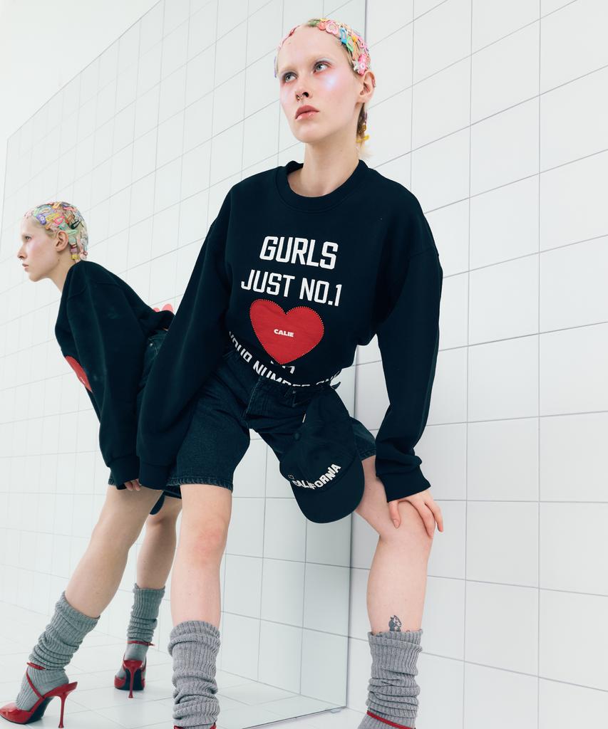 ASIF CALIE Gurls Just Sweatshirt Black