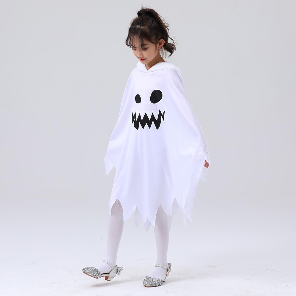 Halloween Cosplay Costume for Horror Fancy Dress [Suerba] Kids, Ghost, Cloak, Ghost, Costume, (L (130-140cm))