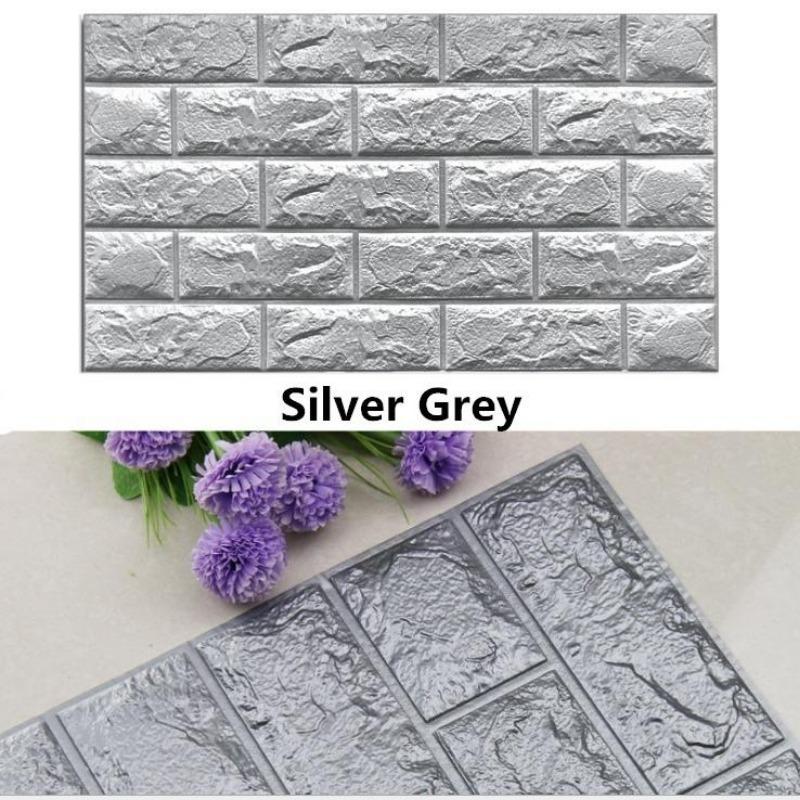 Selbstklebende Tapete Steric wasserdichte Schaumwand 3D Ziegel Wand Panel Aufkleber schmücken Haus Wohnzimmer