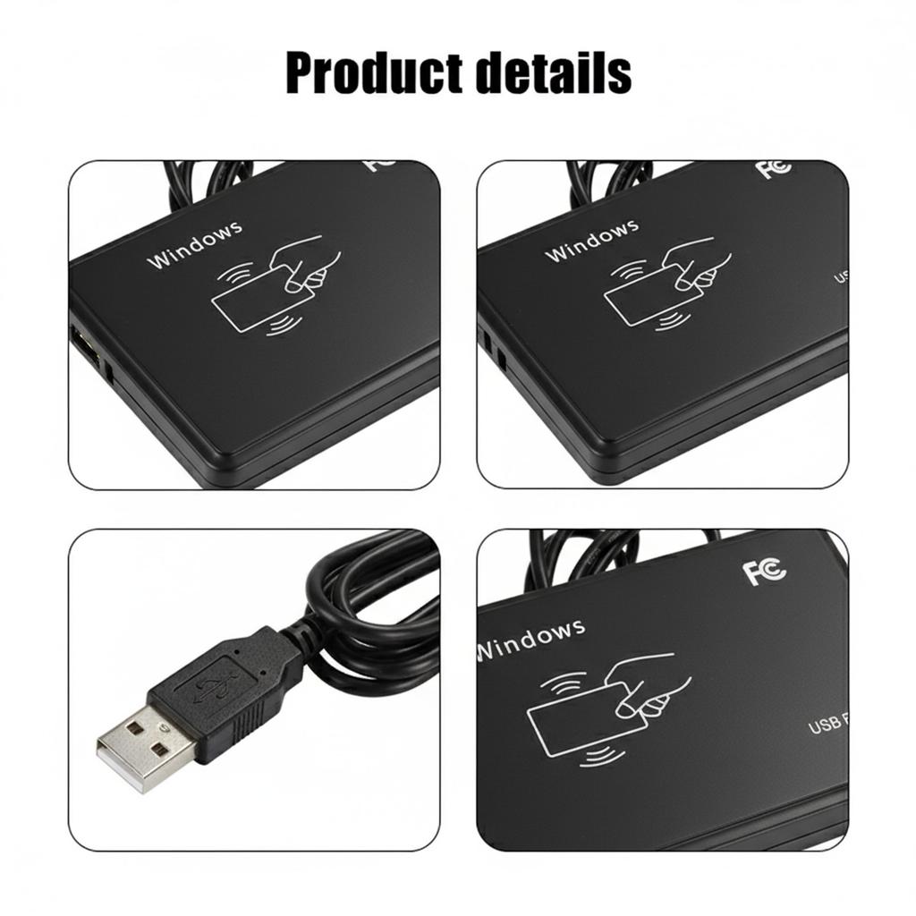 USB ID Card Reader Plug and Play Compatible with Most Systems No Driver Required RFID Reader NFC Smart Cards