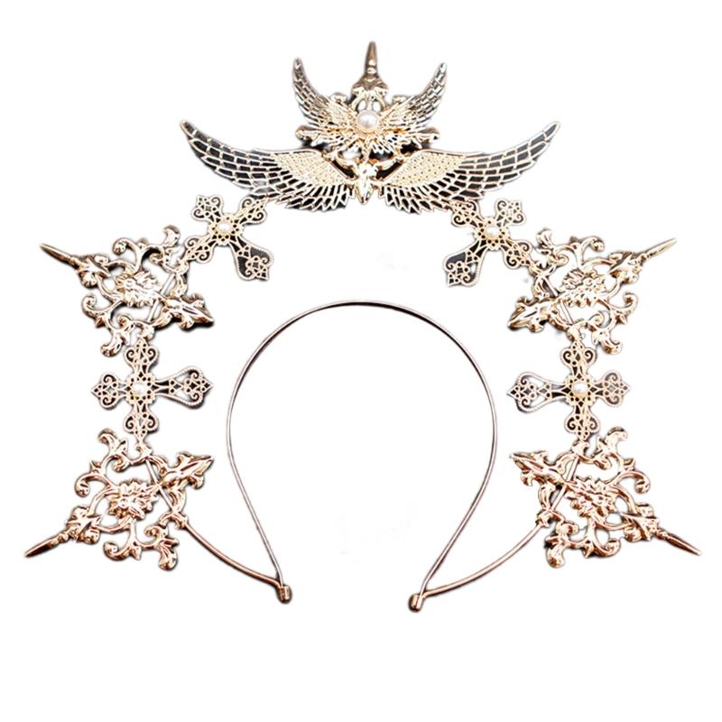 Изящный Взрослый Косплей Ангельское Крыло Ободок Банкетный Стиль Макияж Украшения для Волос