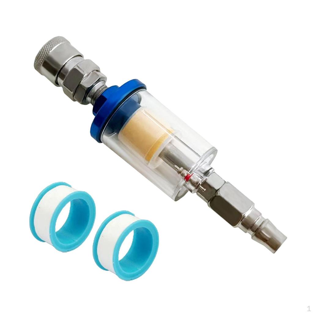 Oil Water Separator 1/4 inch NPT Moisture Includes 2 PTFE Tapes Protect Pneumatic Tools
