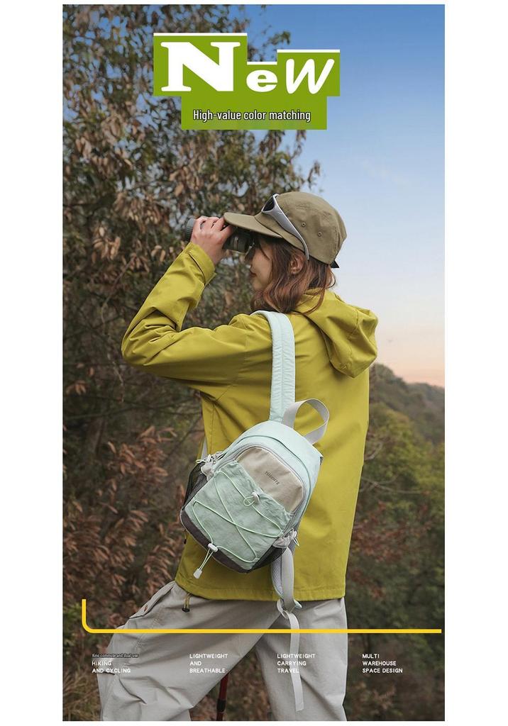 Women's Lightweight Cross-Border Contrast Color Backpack - Versatile Outdoor Sports and Travel Double Shoulder Bag