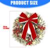 Glowing Plastic Christmas Wreath Ornament Traditional Festival Decors For Home Party Gift Indoor Outdoors Use