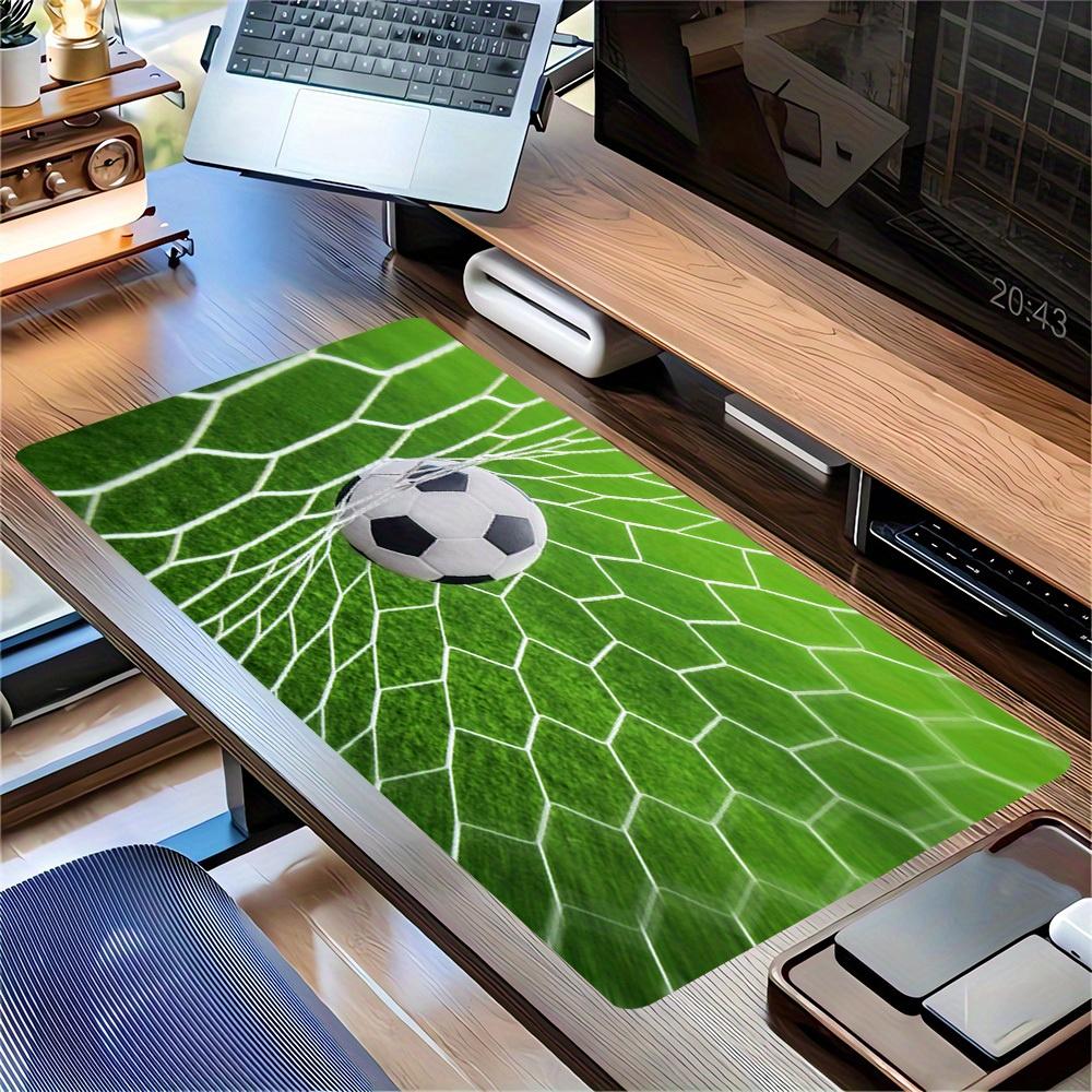1pc Large Gaming Mouse Pad, UV Reactive Non-Slip Desk Mat, Washable PolyesterGoal, Soccer, NetComputer Pad with Vibrant Game Machine Print,