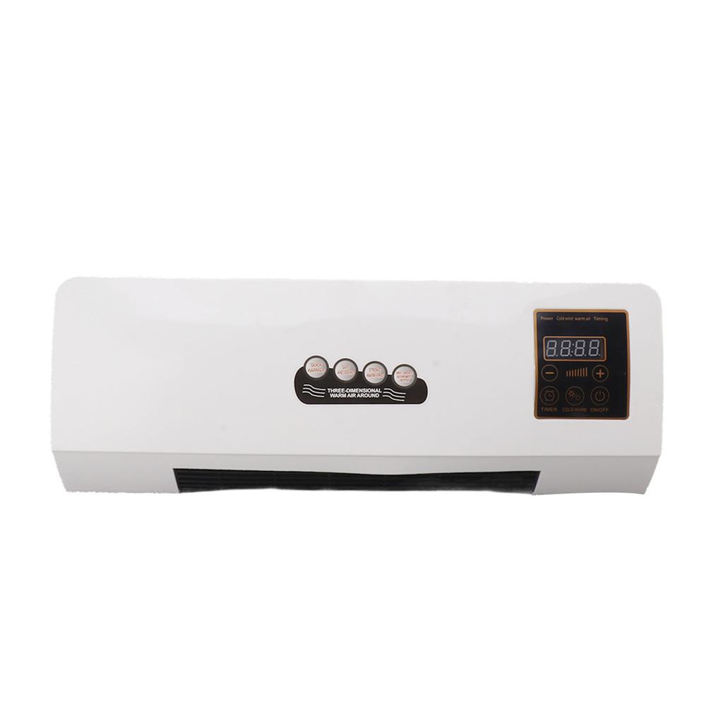 Wall Mounted Air Conditioning Hot Fan 10m Remote Control 1800W   Air Conditioner Heater for Bedroom