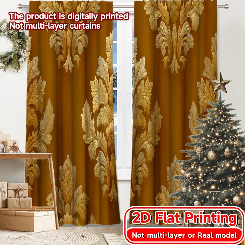

Flat Printing Curtains Without Rod Barbecue Feast Beer New Year Festival Popular Drapes Versatile Set Of 2 Made Polyester W100*H70(CM)-Grommet top&2PCS