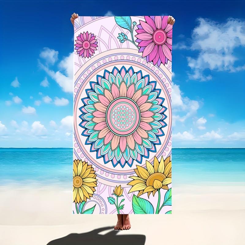 Vintage Paisley Floral Print Beach Towel Quick Dry Sand Resistant Towel Pool Yoga Boho Summer Beach Holiday Towel
