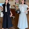 Summer Plus Size Lightweight Vest and Skirt Set for Women - Casual, Breathable, and Versatile