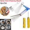 4 Stück/Set Airbrush-Reinigungsbürste Auto-Spritzpistolen-Düse Reinigungsgeräte Reparaturwerkzeuge Kratz-Sprühnadel & Bürste Handwerkzeug