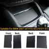 Interior Car Drink Water Cup Holder Cover Trim Zipper Rolling Curtain For BMW X5 X6 E70 E71 E72 2007-2014