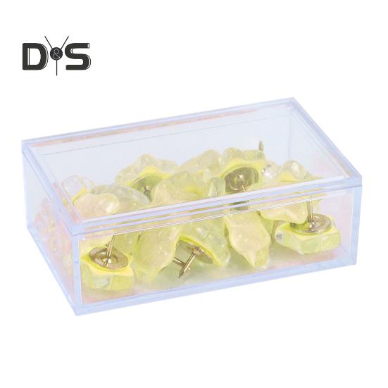 

20 шт. Звездные блестящие кнопки-кнопки с коробкой для хранения, блестящие кнопки для доски объявлений, пробковой доски, фотостены для офиса или дома жёлтый