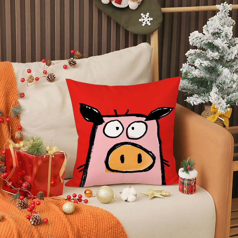 Funny Abstract Funny Animals Pillow Case Printing Pillowcase Living Room Sofa Cushion Cover Bedroom Room Decor