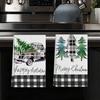 1pc/2pc/4pc/pack Christmas Scrub Sponge Creative Kitchen Dish Cloth Festive Cleaning Decor for Home & Table Kitchen Dish Towel Xmas Cleaning Supplies